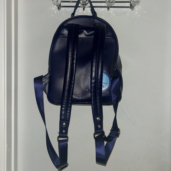 Loungefly Disney Captain Hook Peter Pan Tinkerbell Blue Mini Backpack Purse - Picture 6 of 12